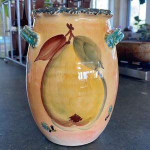 ITALICA ARS Hand Painted Pottery Vase Made Italy